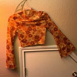 mesh bellsleeve top from shein